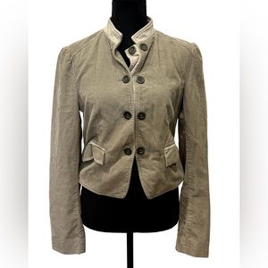 See by Chloe Gray Corduroy Military-Style Jacket